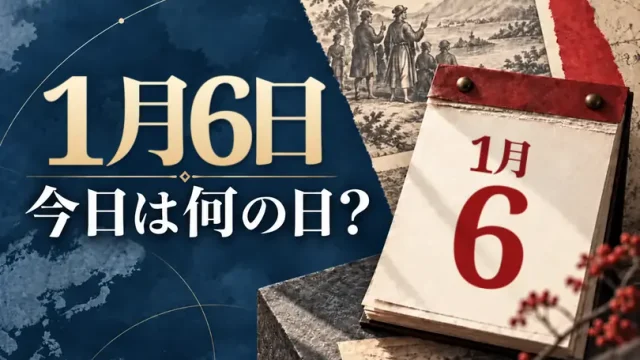 1月6日は何の日？主な事件・記念日・世界の祝日・今日の暦を紹介