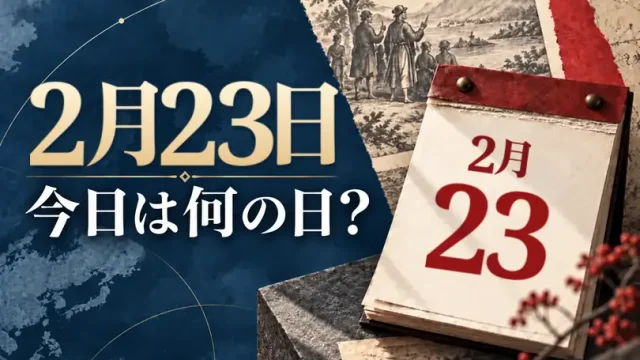 2月23日は何の日？主な事件・記念日・世界の祝日・今日の暦を紹介