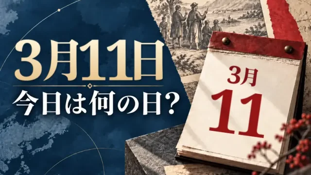 3月11日は何の日？主な事件・記念日・世界の祝日・今日の暦を紹介