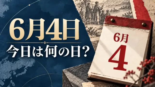 6月4日は何の日？主な事件・記念日・世界の祝日・今日の暦を紹介