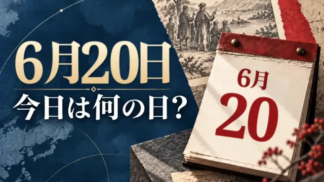 6月20日は何の日？主な事件・記念日・世界の祝日・今日の暦を紹介