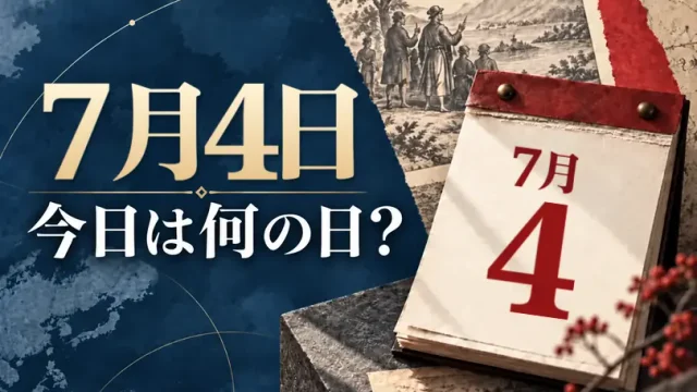 7月4日は何の日？主な事件・記念日・世界の祝日・今日の暦を紹介