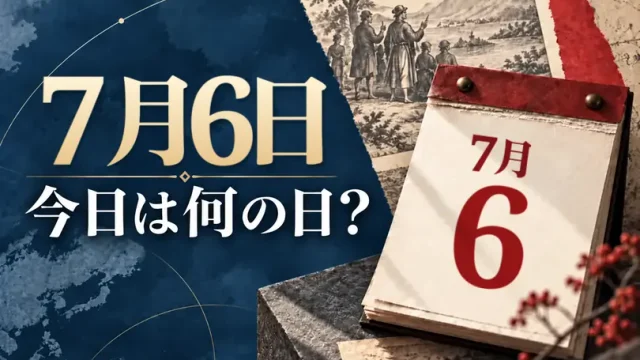 7月6日は何の日？主な事件・記念日・世界の祝日・今日の暦を紹介