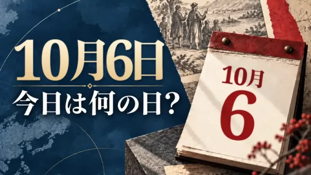 10月6日は何の日？主な事件・記念日・世界の祝日・今日の暦を紹介