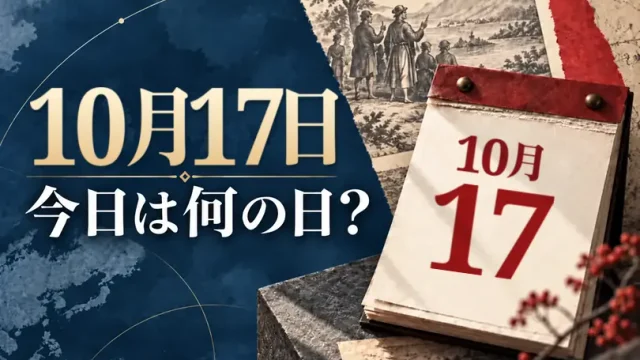 10月17日は何の日？主な事件・記念日・世界の祝日・今日の暦を紹介